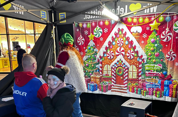 EDEKA Köhler, Göttingen, Grone, Blog, zehn Jahre, Party, Jubiläum, EDEKA-Truck, Weihnachtsmann