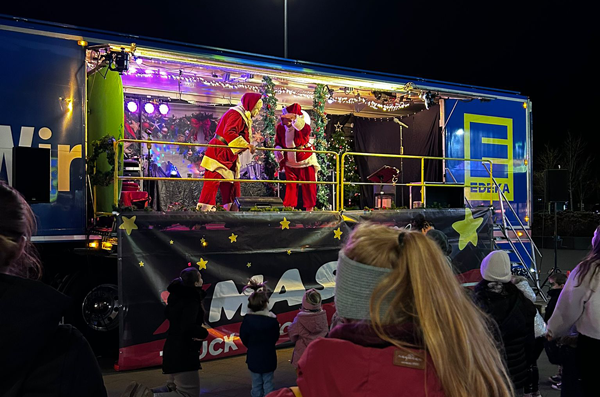 EDEKA Köhler, Göttingen, Grone, Blog, zehn Jahre, Party, Jubiläum, EDEKA-Truck, Weihnachtsmann